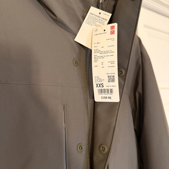 UNIQLO Hybrid Down Parka - Men's XXS - Gray - Picture 3 of 14